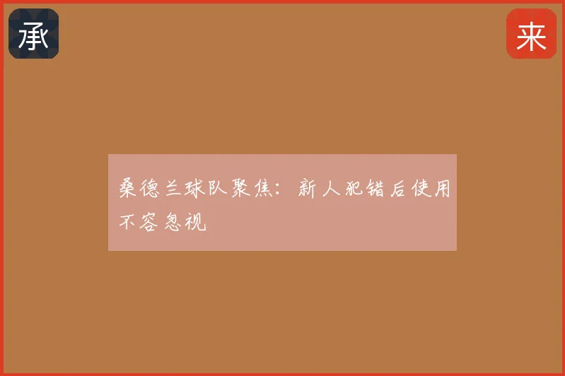 桑德兰球队聚焦：新人犯错后使用不容忽视